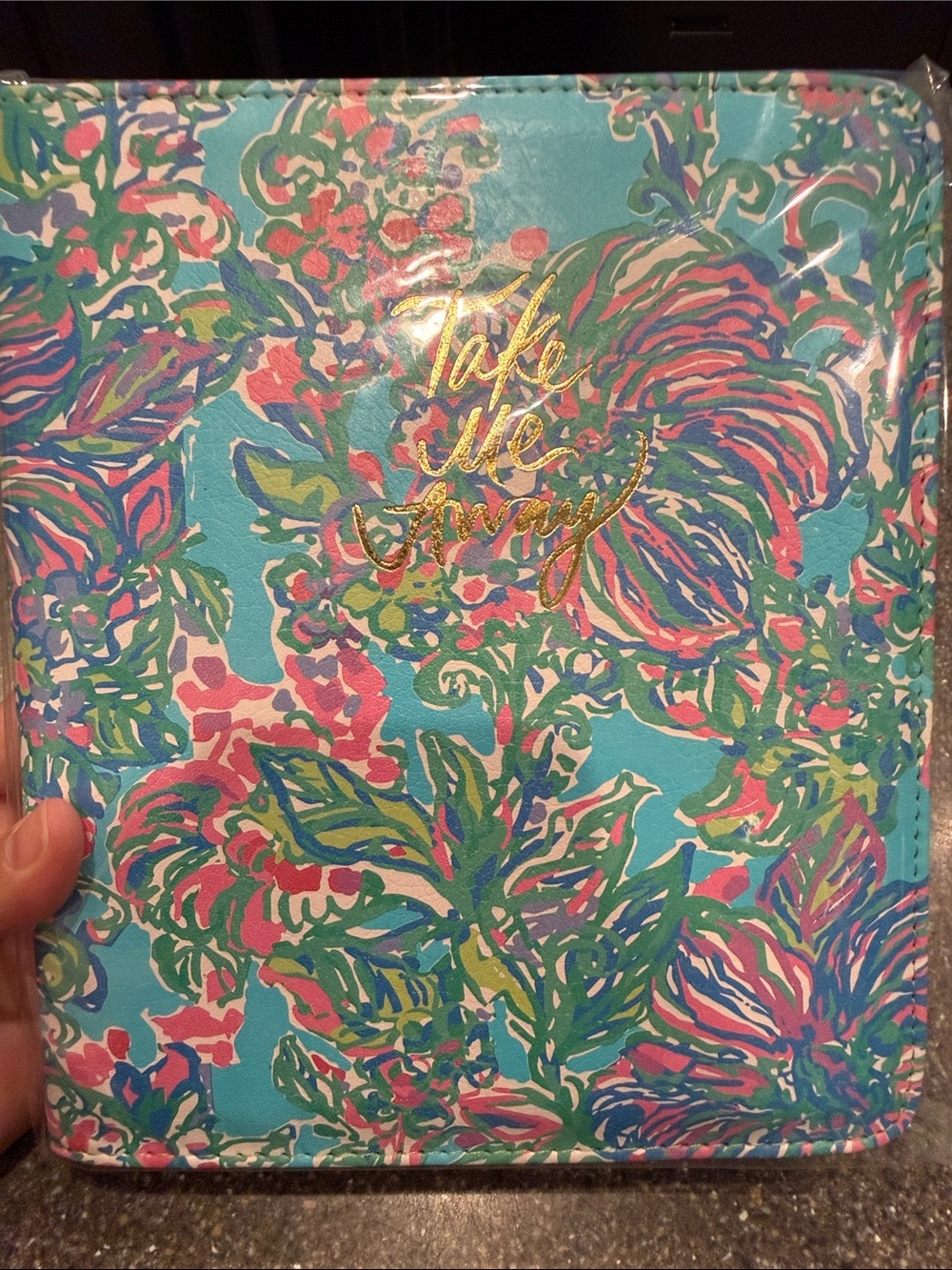 Lilly Pulitzer Turquoise Pink Green Floral Journal